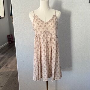 Patrons of Peace Cream and Pink Mini Dress